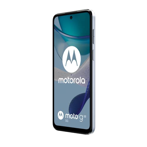 Motorolo moto (g53 5G, 6.5 Inch 120 Hz Display, 50 MP Camera, Dolby Atmos Stereo Speakers, 5000 mAh Battery,TurboPower Charging, 5G, Snapdragon 480+ Processor, 4/128 GB, Dual SIM), Arctic Silver