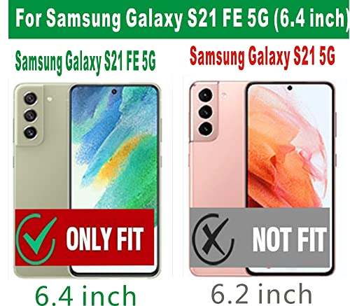 Folmecket Samsung galaxy S21 FE 5G Case, Carbon Fiber Scratch Resistant,Shock Absorption Soft TPU Rubber Protective Cell Phone Cover for Samsung galaxy S21 FE 5G Case 6.41" (S21 FE 5G Black)