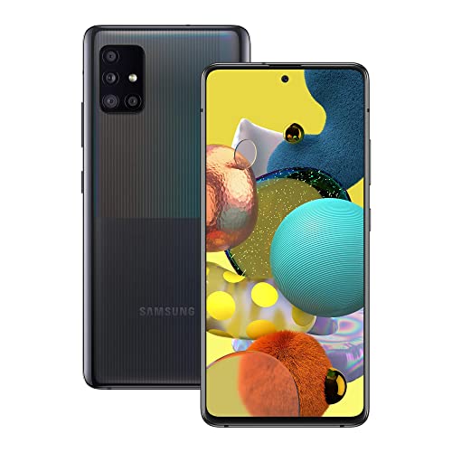 Samsung Galaxy A51 5G Prism Cube Black 128GB Android Smartphone, SIM Free Mobile Phone (Renewed)