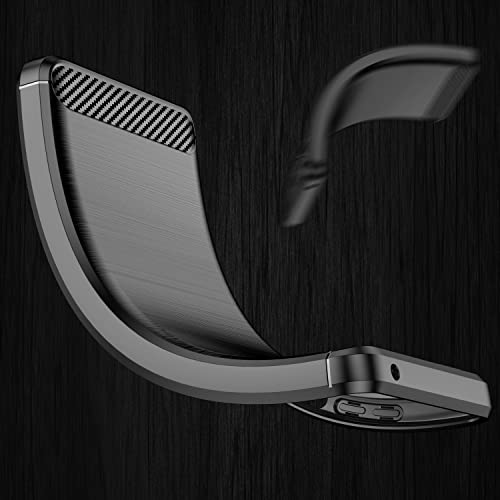 Folmecket Samsung galaxy S21 FE 5G Case, Carbon Fiber Scratch Resistant,Shock Absorption Soft TPU Rubber Protective Cell Phone Cover for Samsung galaxy S21 FE 5G Case 6.41" (S21 FE 5G Black)