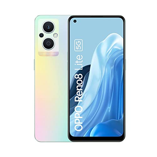 OPPO Reno8 Lite 5G Smartphone, Qualcomm® Snapdragon™ 695, 6.4” AMOLED, 64MP+2MP+2MP rear camera, 16MP front camera, RAM 8GB + ROM 128GB expansion up to 1TB, 4500mAh 33W Supervooc, Rainbow Spectrum