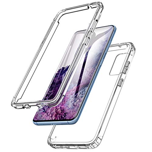 NWNK13 For Samsung Galaxy S21 Fe 5G Case Crystal Clear Slim Fit Front & Back 360° Case Built-in Screen Protector Full Body Silicone Gel Mobile Phone Cover for Samsung S21 Fe 5G (Clear)