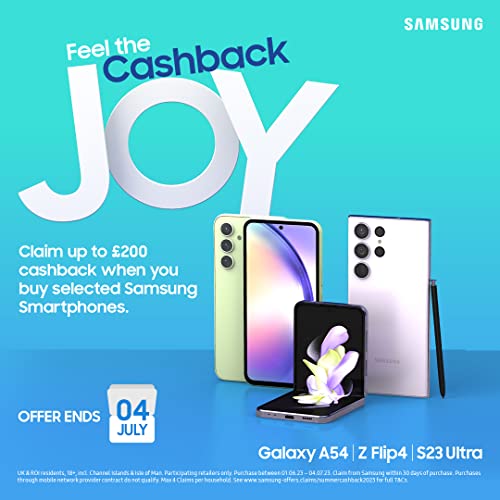 Samsung Galaxy A54 5G Mobile Phone 6.4 Inch Super AMOLED FHD+ screen 256GB Awesome Graphite, 3Y Extended Manufacturer Warranty