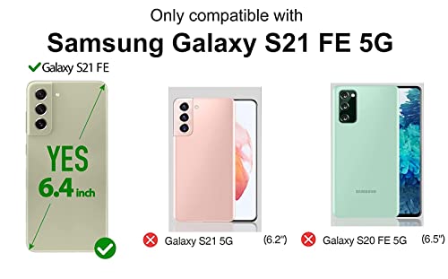 NWNK13 For Samsung Galaxy S21 Fe 5G Case Crystal Clear Slim Fit Front & Back 360° Case Built-in Screen Protector Full Body Silicone Gel Mobile Phone Cover for Samsung S21 Fe 5G (Clear)
