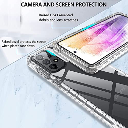 NWNK13 For Samsung Galaxy A13 5G / A13 4G Case Crystal Clear Slim Fit Front & Back 360° Case Built-in Screen Protector Full Body Silicone Gel Mobile Phone Cover for Samsung A13 4G / 5G (Clear)