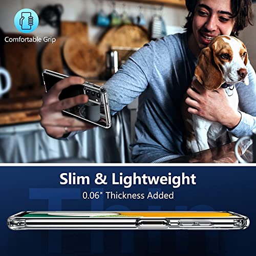 NWNK13 For Samsung Galaxy A13 5G / A13 4G Case Crystal Clear Slim Fit Front & Back 360° Case Built-in Screen Protector Full Body Silicone Gel Mobile Phone Cover for Samsung A13 4G / 5G (Clear)