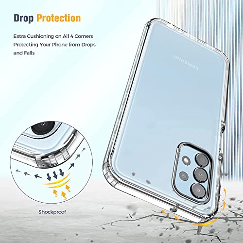 NWNK13 For Samsung Galaxy A13 5G / A13 4G Case Crystal Clear Slim Fit Front & Back 360° Case Built-in Screen Protector Full Body Silicone Gel Mobile Phone Cover for Samsung A13 4G / 5G (Clear)