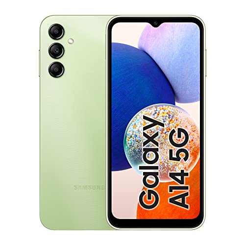 Samsung Galaxy A14 5G Mobile Phone 6.6 Inch Infinity-V screen 64GB Sim Free Smartphone, Light Green, 3Y Extended Manufacturer Warranty