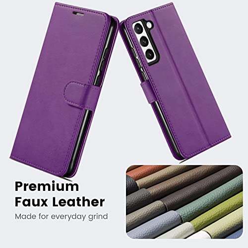 NWNK13 For Samsung Galaxy A34 5G Case Leather Wallet Book Flip Stand View Phone Cover with Card Holder Slots Compatible with Galaxy A34 (Purple)