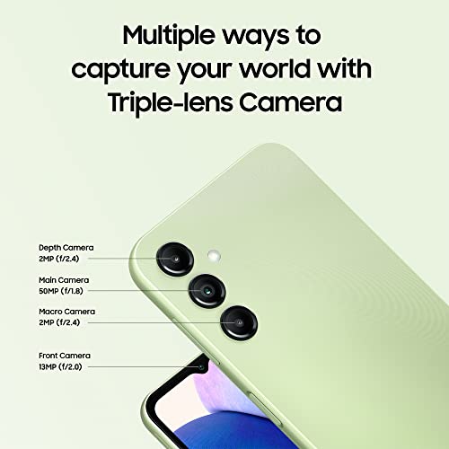 Samsung Galaxy A14 5G Mobile Phone 6.6 Inch Infinity-V screen 64GB Sim Free Smartphone, Light Green, 3Y Extended Manufacturer Warranty