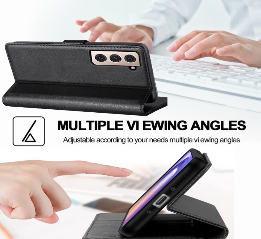 NWNK13 For Samsung Galaxy A34 5G Case Leather Wallet Book Flip Stand View Phone Cover with Card Holder Slots Compatible with Galaxy A34 (Purple)