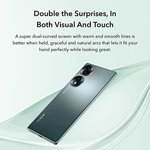 HONOR 70 Smartphone, Mobile Phone 5G, SIM Free Unlocked, 8+256GB, 54 MP Triple Rear Camera, 120Hz 6.67 Inch OLED Curved Screen, Android 12, 4800mAh Emerald Green