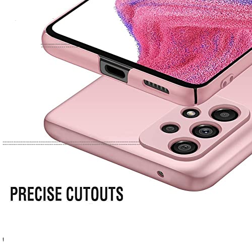 NWNK13 For Samsung Galaxy A53 5G Case Crystal Clear Slim Fit Front & Back 360° Case Built-in Screen Protector Full Body Silicone Gel Mobile Phone Cover for Samsung A53 5G (Clear) (Rose Gold)