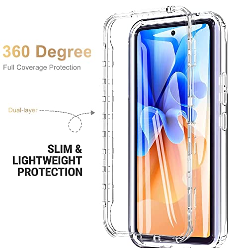 NWNK13 For Samsung Galaxy A54 5G Case Crystal Clear Slim Fit Front & Back 360° Case Built-in Screen Protector Transparent Full Body Silicone Gel Mobile Phone Cover for Samsung A54 (Clear)