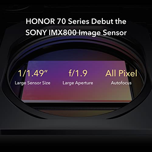 HONOR 70 Smartphone, Mobile Phone 5G, SIM Free Unlocked, 8+256GB, 54 MP Triple Rear Camera, 120Hz 6.67 Inch OLED Curved Screen, Android 12, 4800mAh Emerald Green