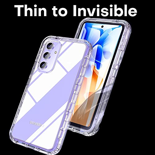 NWNK13 For Samsung Galaxy A54 5G Case Crystal Clear Slim Fit Front & Back 360° Case Built-in Screen Protector Transparent Full Body Silicone Gel Mobile Phone Cover for Samsung A54 (Clear)