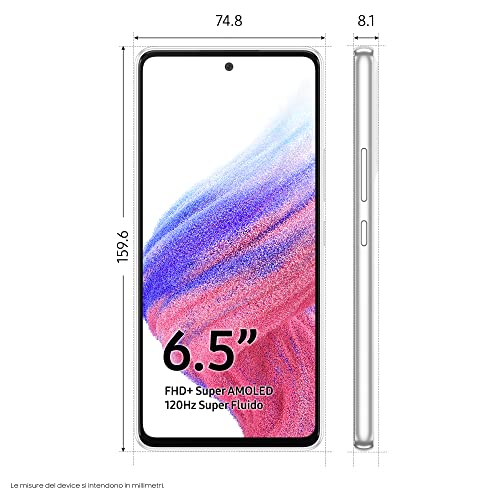 Samsung Galaxy A53 5G Awesome White 6.5" 128GB 5G Unlocked & SIM Free Smartphone