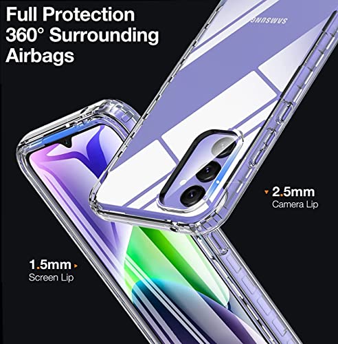 NWNK13 For Samsung Galaxy A54 5G Case Crystal Clear Slim Fit Front & Back 360° Case Built-in Screen Protector Transparent Full Body Silicone Gel Mobile Phone Cover for Samsung A54 (Clear)