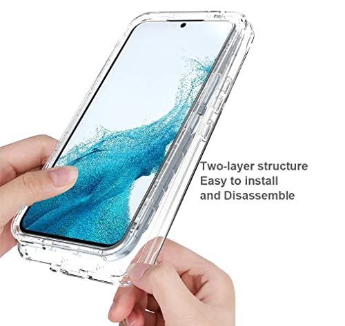 NWNK13 For Samsung Galaxy A54 5G Case Crystal Clear Slim Fit Front & Back 360° Case Built-in Screen Protector Transparent Full Body Silicone Gel Mobile Phone Cover for Samsung A54 (Clear)