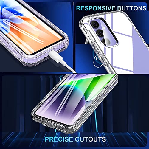 NWNK13 For Samsung Galaxy A54 5G Case Crystal Clear Slim Fit Front & Back 360° Case Built-in Screen Protector Transparent Full Body Silicone Gel Mobile Phone Cover for Samsung A54 (Clear)