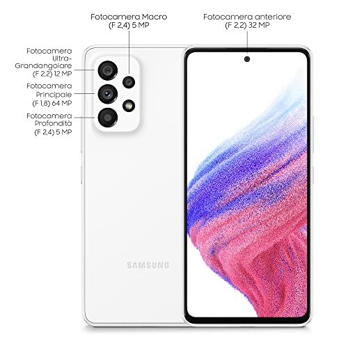 Samsung Galaxy A53 5G Awesome White 6.5" 128GB 5G Unlocked & SIM Free Smartphone