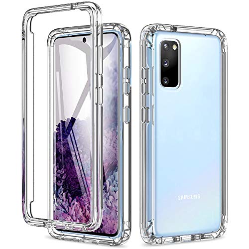 NWNK13 For Samsung Galaxy S20 FE 5G / S20 FE 4G Case Crystal Clear Slim Fit Front & Back 360° Case Built-in Screen Protector Full Body Silicone Gel Mobile Phone Cover for Samsung S20 FE(Clear)