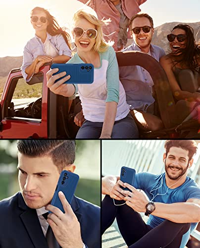 FNTCASE for Samsung A14 Phone Case: Dual Layer Shockproof Drop Protection Case - Galaxy A14 4G/5G 360 Military Grade Protective Mobile Phone Cover Rugged Matte Heavy Duty Slim TPU Aesthetic Cases Blue