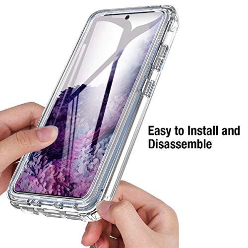NWNK13 For Samsung Galaxy S20 FE 5G / S20 FE 4G Case Crystal Clear Slim Fit Front & Back 360° Case Built-in Screen Protector Full Body Silicone Gel Mobile Phone Cover for Samsung S20 FE(Clear)