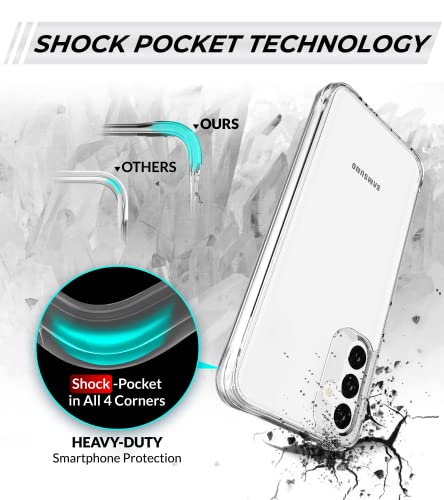Case Collection for Samsung Galaxy A14 4G / A14 5G Case - Shockproof TPU and Clear PC Hybrid Cover | Anti-Scratch | Non-Yellowing Cases | Compatible with Samsung A14 Phone Case