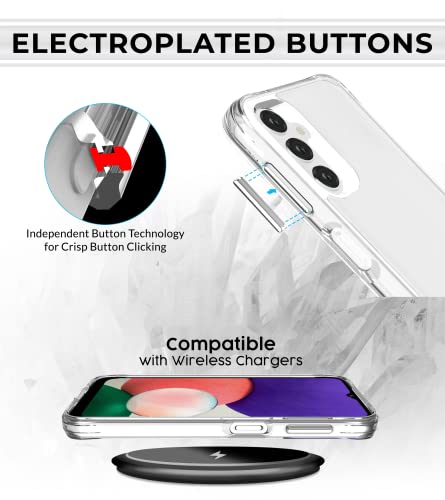 Case Collection for Samsung Galaxy A14 4G / A14 5G Case - Shockproof TPU and Clear PC Hybrid Cover | Anti-Scratch | Non-Yellowing Cases | Compatible with Samsung A14 Phone Case