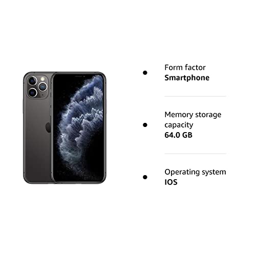 Apple iPhone 11 Pro, 64GB, Space Gray (Renewed)