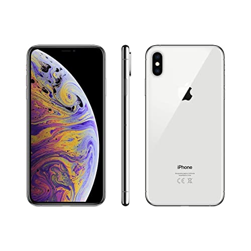 Apple iPhone XS Max, 256GB, Silver - Unlocked (Renewed)