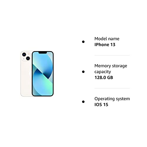 Apple iPhone 13, 128GB, Starlight (Renewed)