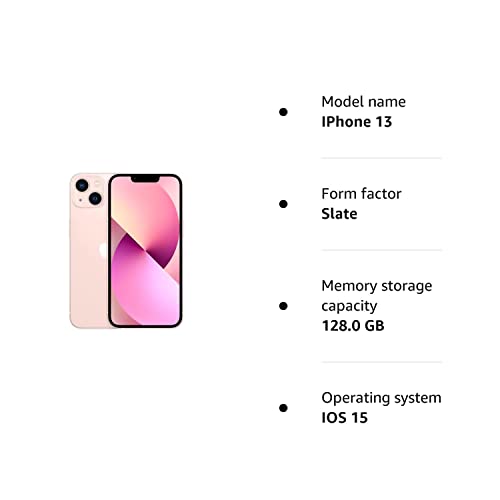 Apple iPhone 13, 128GB, Pink (Renewed)