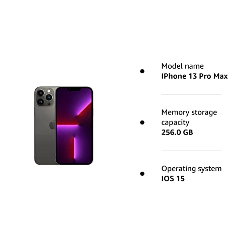 Apple iPhone 13 Pro Max, 256GB, Graphite (Renewed)