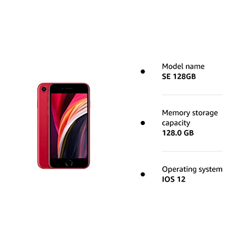 Apple iPhone SE 2nd Generation, 128GB, Red (Renewed)