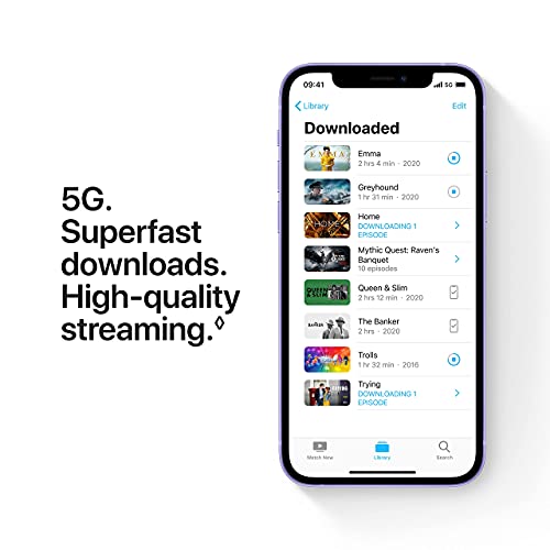 Apple iPhone 12, 128GB, Purple (Renewed)