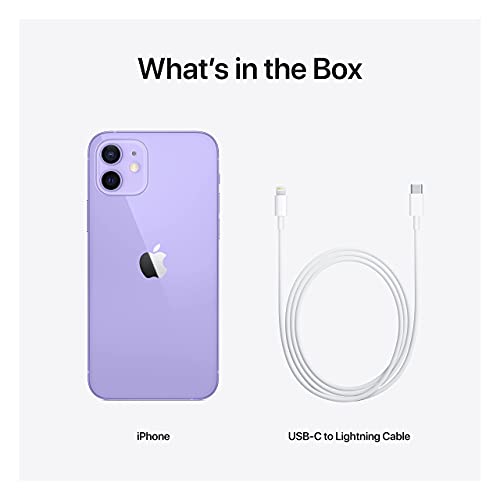 Apple iPhone 12, 128GB, Purple (Renewed)