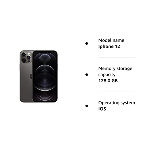 Apple iPhone 12 Pro, 128GB, Graphite (Renewed)