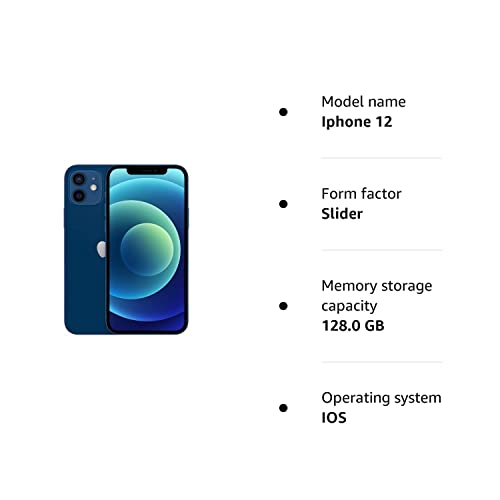 Apple iPhone 12, 128GB, Blue (Renewed)