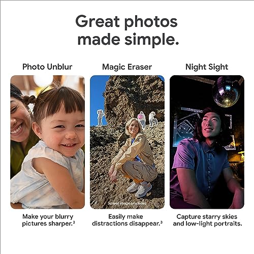 Google Pixel 7A 5G 128GB 8GB RAM 24-Hour Battery - Factory Unlocked for All Carriers - Global Version - Sea