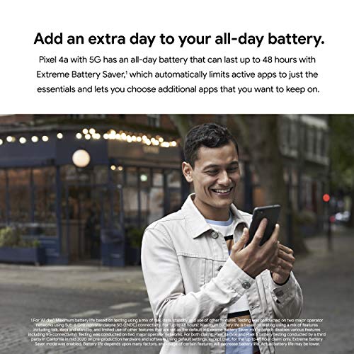 SIM Free Google Pixel 4a 5G 128GB Mobile Phone – Just Black, High Speed help for less, The essential 5G Google Phone