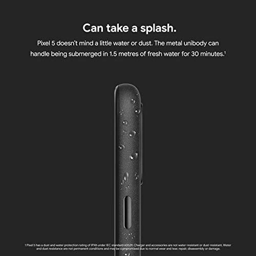 Google Pixel 5 Android Mobile Phone- 128GB Sorta Sage, SIM Free, All Day Battery, Water Resistant