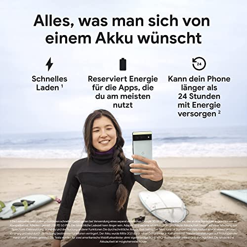 Google Pixel 6- Dual SIM (e-sim) 128 GB, 8GB RAM, 5G Sorta Seafoam Unlocked (Renewed)