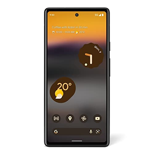 Google Pixel 6a – Unlocked Android 5G Smartphone with 12 megapixel camera and 24-hour battery – Carbon (Renewed)