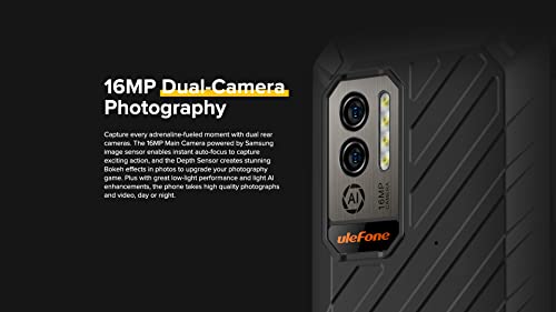 Ulefone ARMOR X11 PRO Android 12 Rugged Smartphone, 8150mAh Battery, 16MP Underwater Camera, Helio G25 4GB+64GB, 5.45" IP68/IP69K Waterproof Mobile Phone, DUAL SIM, 3-Card Slot, Face Unlock NFC GPS