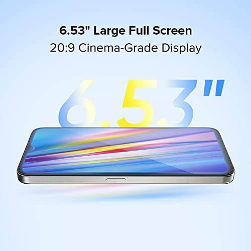 UMIDIGI A11 Mobile Phones (2023), Android 11 Smartphone SIM Free Unlocked,5150mAh Battery,6.52HD+Screen 64GB RAM/256GB Extension,16+8MP Camera 4G Dual SIM 3-Card Slots Face ID,UK Version(Black)