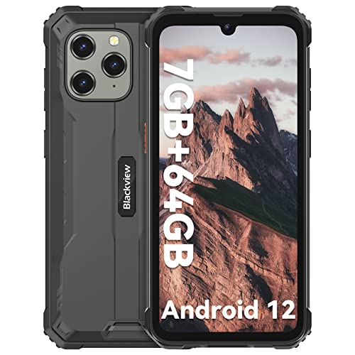 Rugged Smartphone, Blackview BV5300Pro(2023) 7GB+64GB/1TB TF, 6580mAh, 2.3GHz Octa-core, IP68&IP69K, 4G Android 12 Phone, 3 Cards Slot, 13MP+8MP Waterproof Phone Camera, 6.1’’ HD+ Display, NFC - Black