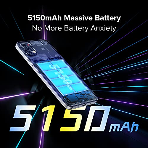 UMIDIGI A11 Mobile Phones (2023), Android 11 Smartphone SIM Free Unlocked,5150mAh Battery,6.52HD+Screen 64GB RAM/256GB Extension,16+8MP Camera 4G Dual SIM 3-Card Slots Face ID,UK Version(Black)