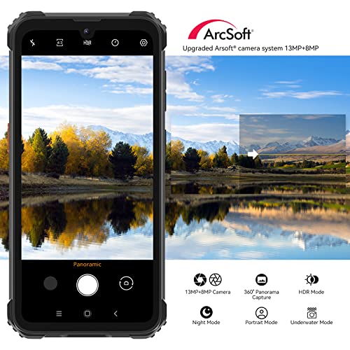 Rugged Smartphone, Blackview BV5300Pro(2023) 7GB+64GB/1TB TF, 6580mAh, 2.3GHz Octa-core, IP68&IP69K, 4G Android 12 Phone, 3 Cards Slot, 13MP+8MP Waterproof Phone Camera, 6.1’’ HD+ Display, NFC - Black